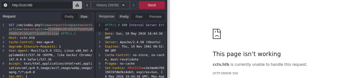 Applying Boolean-based SQL injection through Caido