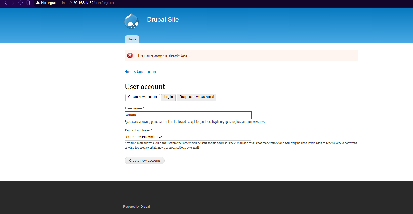 Identifying the admin account