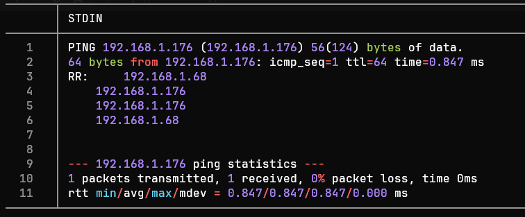 Testing connection through Ping