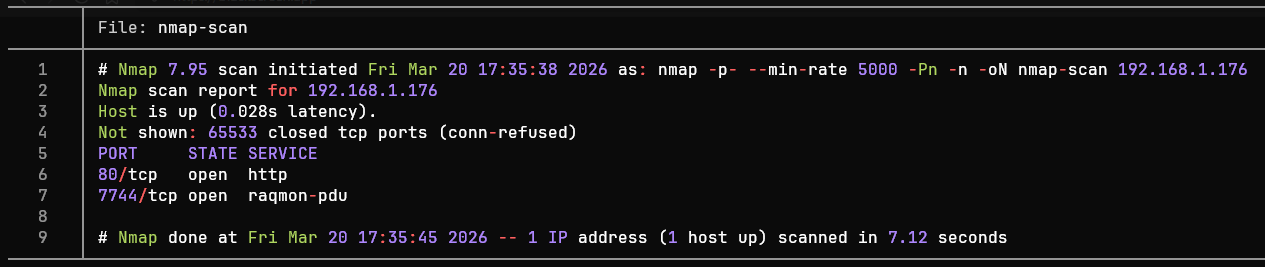 Escaneo de puertos con Nmap