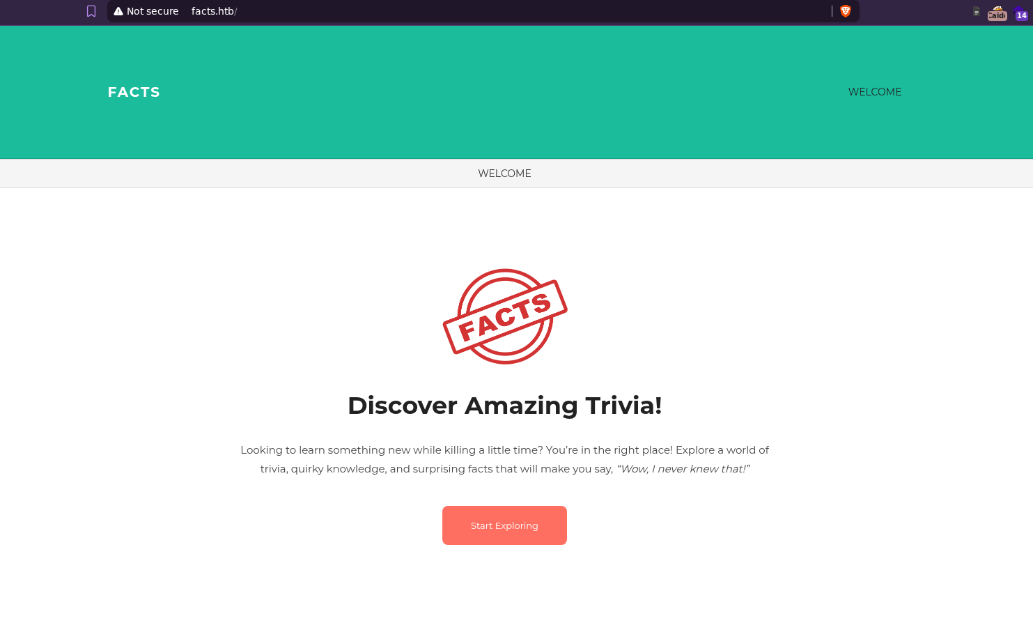 Facts web homepage